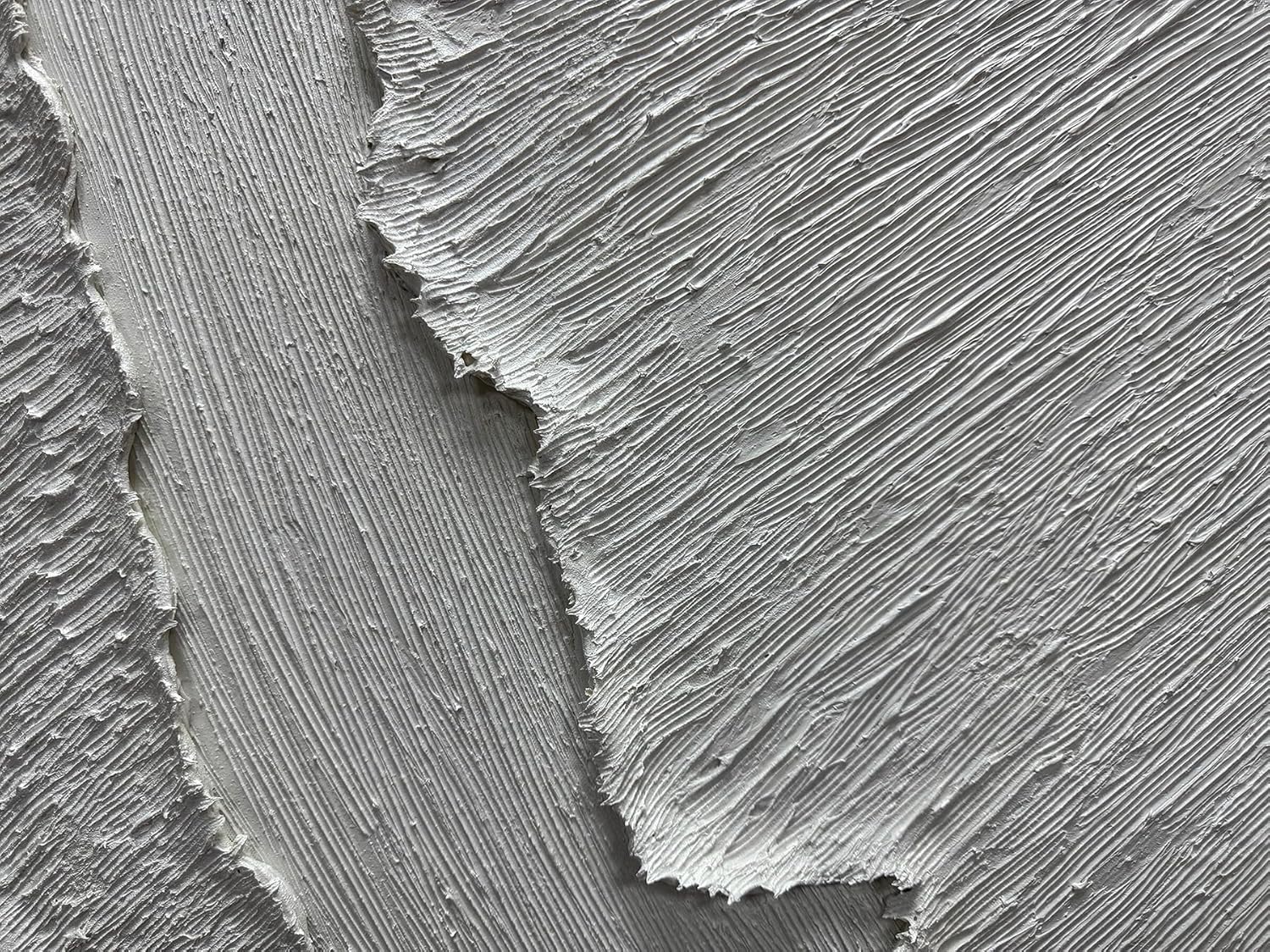 Yotree Modern Abstract Textured Wall Art, White Sand Beach Waves, 24x36 inches, Wooden Frame Ready to Hang (White waves)