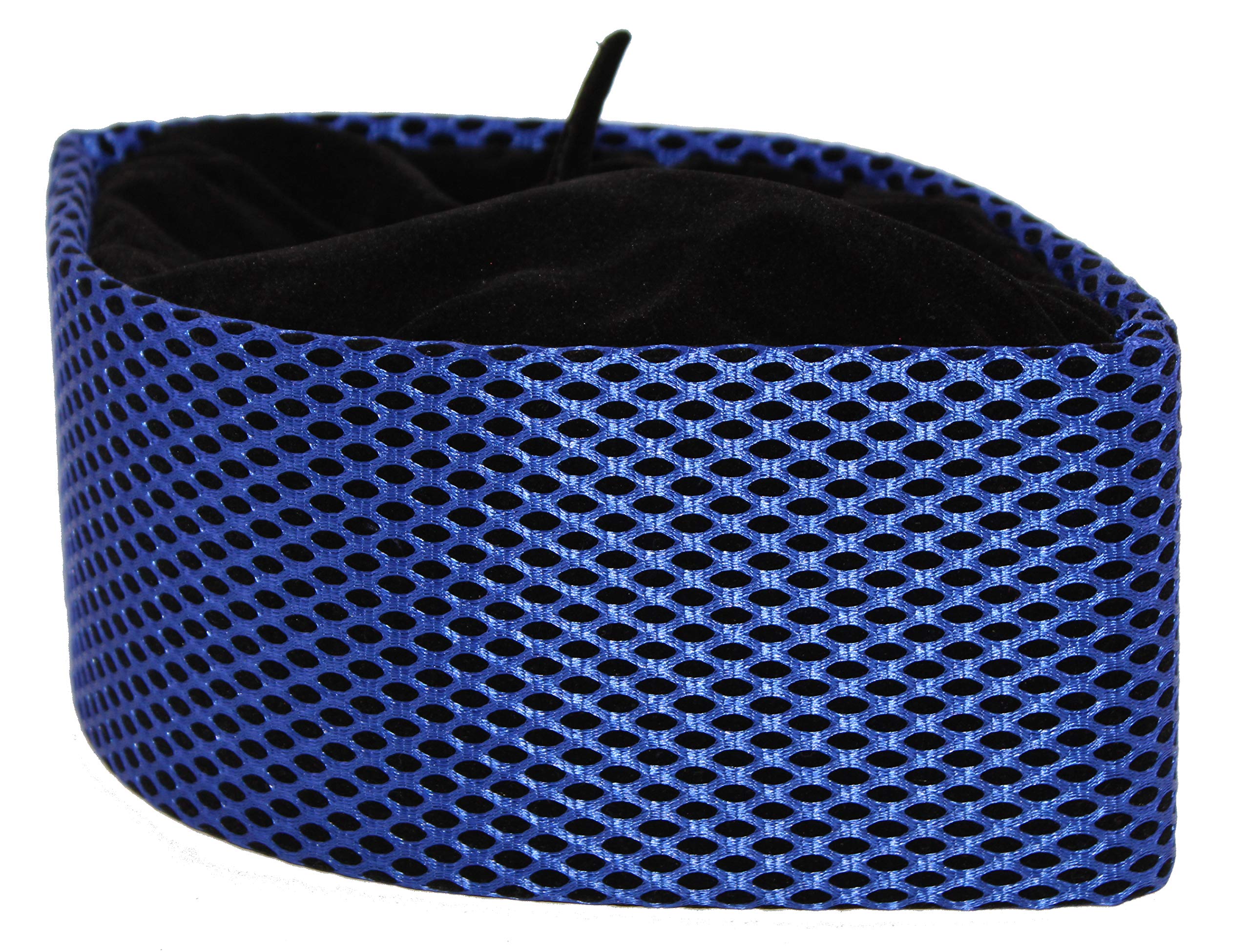 Oga Faaji African Kufi Apapo Cap (Extra Large 24 5/8 Inches, Black/Blue)