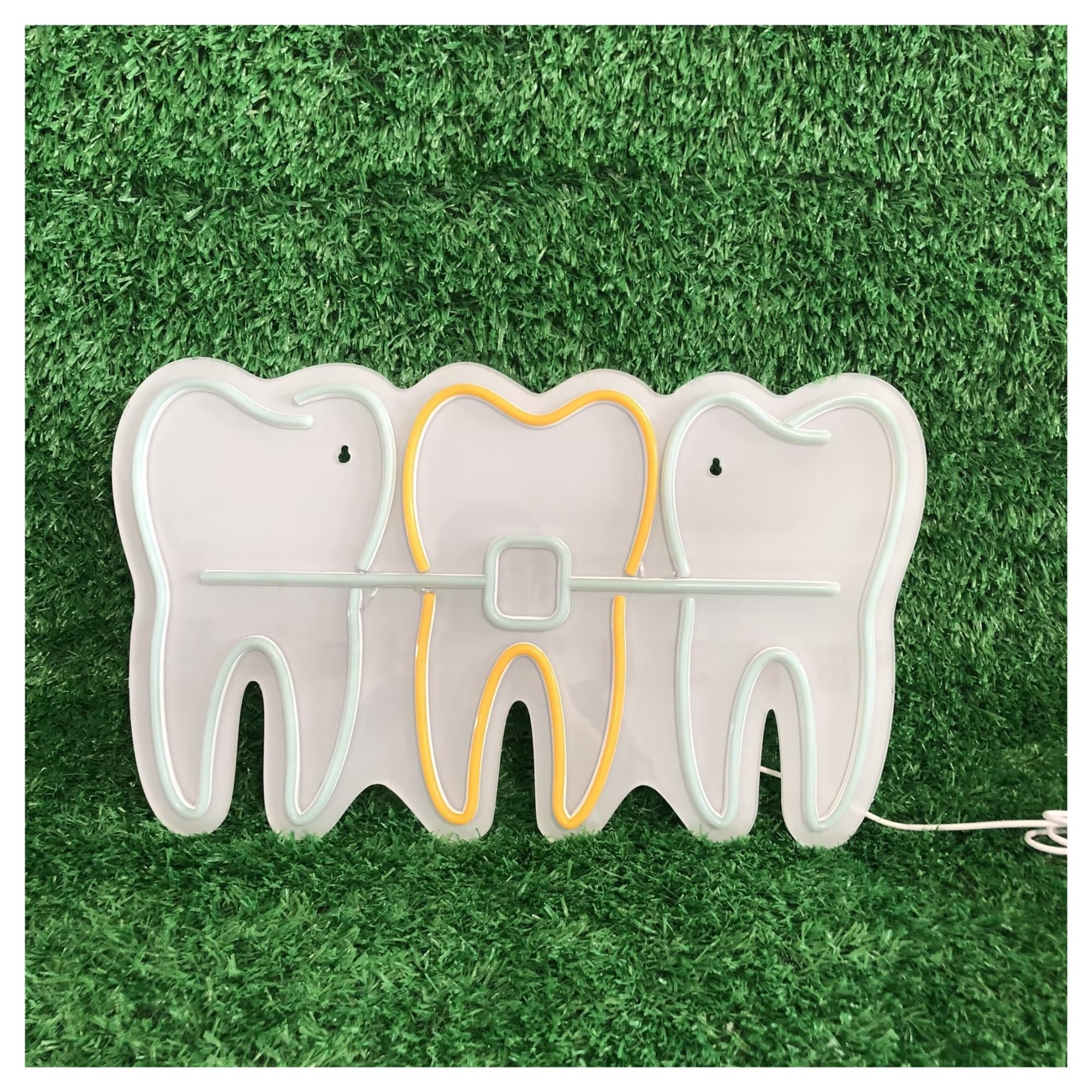 Insegna al Neon Insegna Al Neon Per Allineatori Dentali Per Clinica Dentistica, Decorazione Da Parete Per Ufficio Dentistico, Luce Illuminata 50cm
