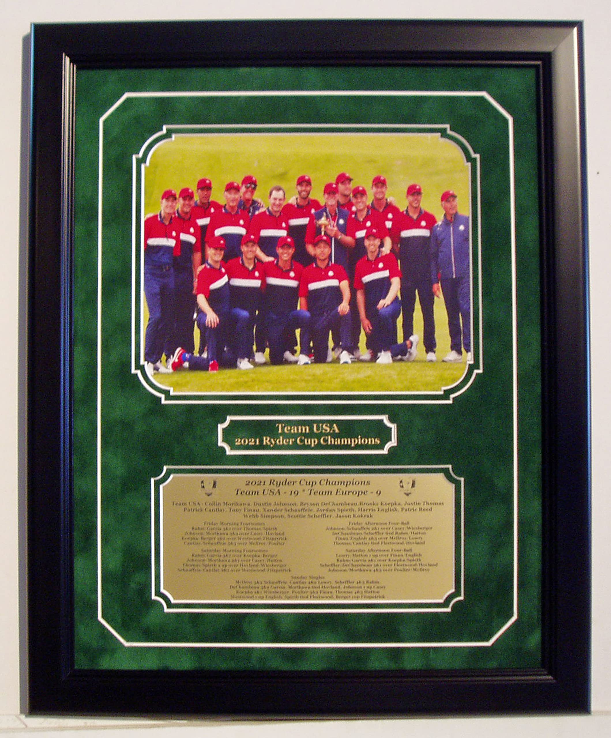 GFSF 2021 Ryder Cup Team USA 8x10 Photograph Professionally Framed and Double Matted