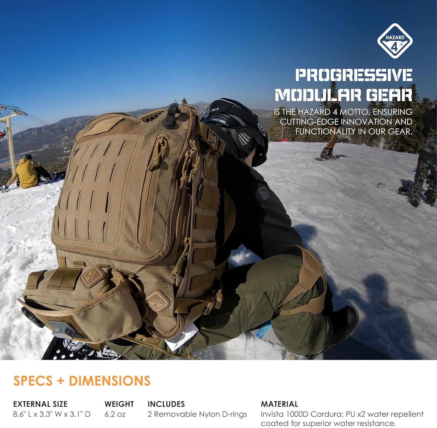 Hazard 4 Flip Bottle/Magazine Draw String Pouch with Molle, Black