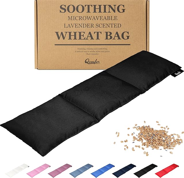Wheat Bag for Pain Relief - Large Soothing Heat Pack Microwavable - Wheat and Lavender - Heated Neck Warmer for Neck and Shoulders, Period Pain Relief and Back Pain - Comfortable