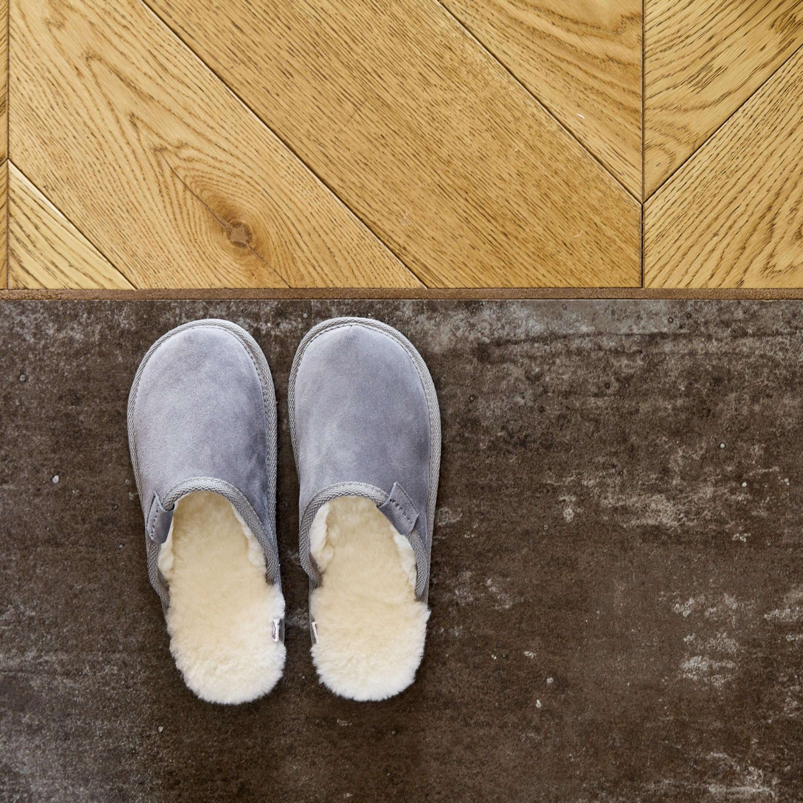 Vanuba Handgemacht Lammfell Warme Hausschuhe Damen Winter Slippers - Hauspantoffeln - Kuschel Pantoffeln Damen Plüsch - Damen Pantoletten Winter - Flache Slippers für Drinnen