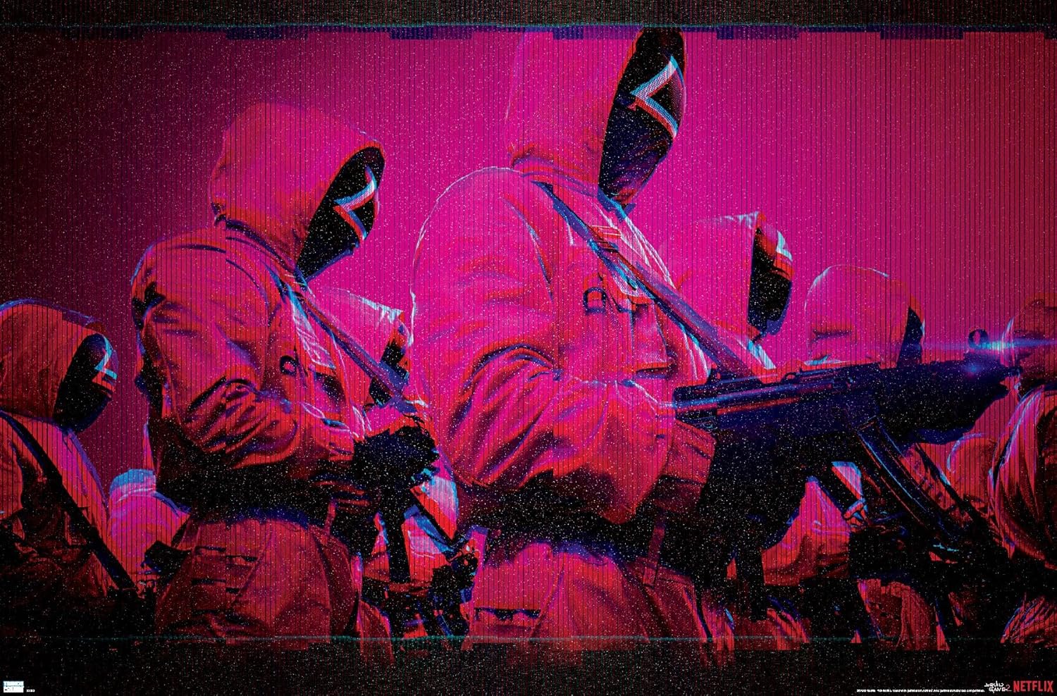 Trends International Netflix Squid Game: Season 2 - Red Guards Wall Poster, 34L x 22.4W, Premium Unframed Version Premium Unframed Version 34"L x 22.4"W