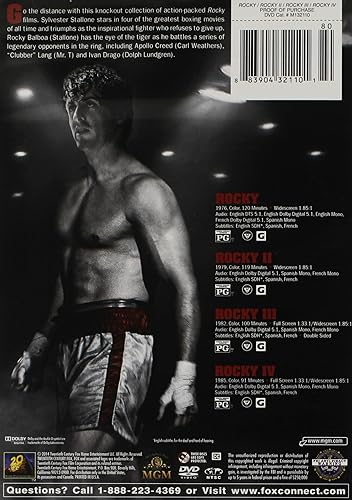 Miniatura 2 de Rocky 1-4 4-Film Coll DVD