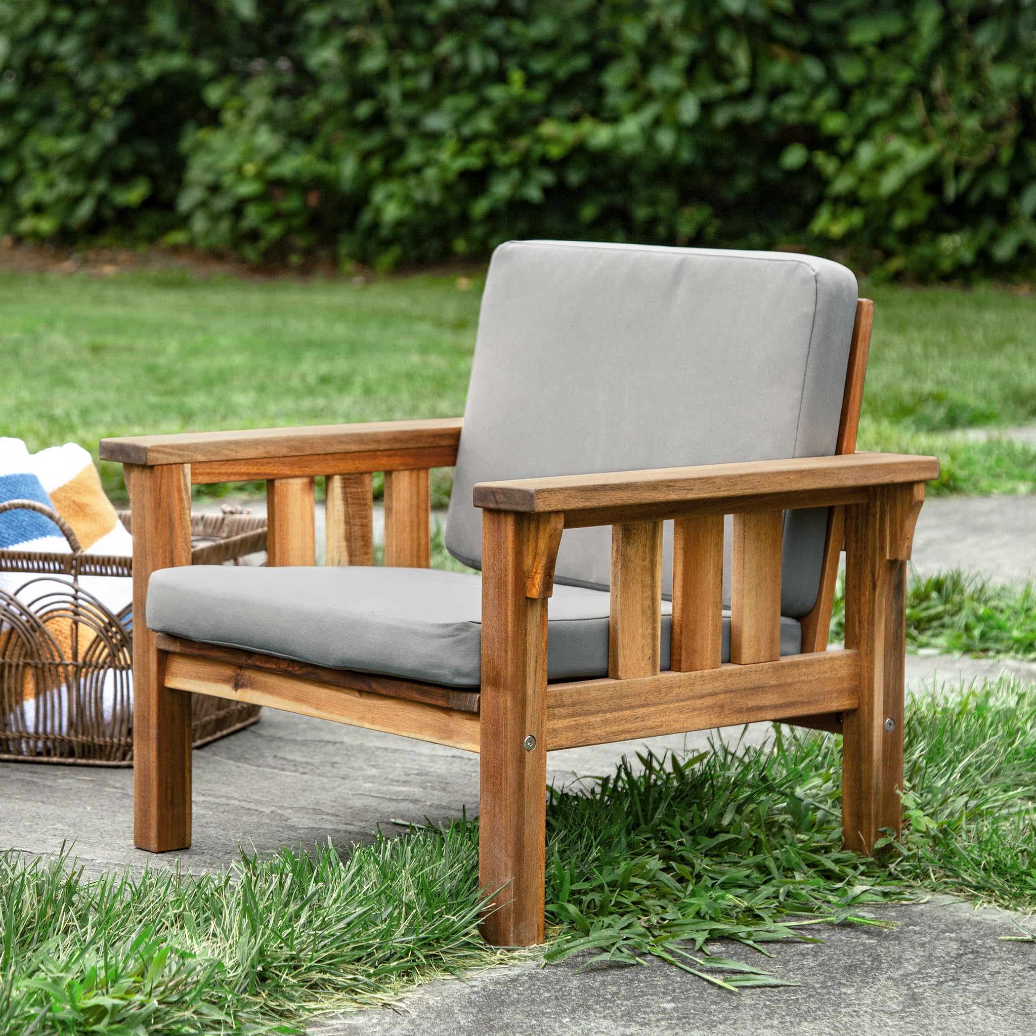 Amazon.com: Martha Stewart Kids Outdoor Chair: Natural Acacia Wood