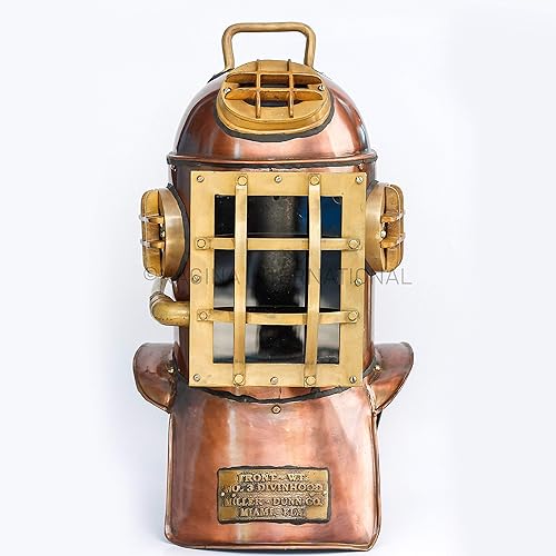 Miniatura 2 de Cascos de buceo estilo vintage de calidad de la vieja réplica náutica de Miller Dunning  Equipo y accesorios de buceo  Nagina International