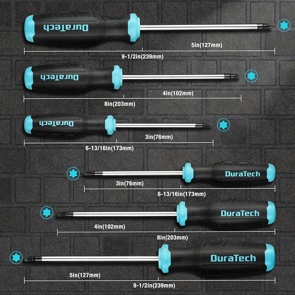 Amazon.co.jp: DURATECH 6本セット 磁気トルクスドライバー