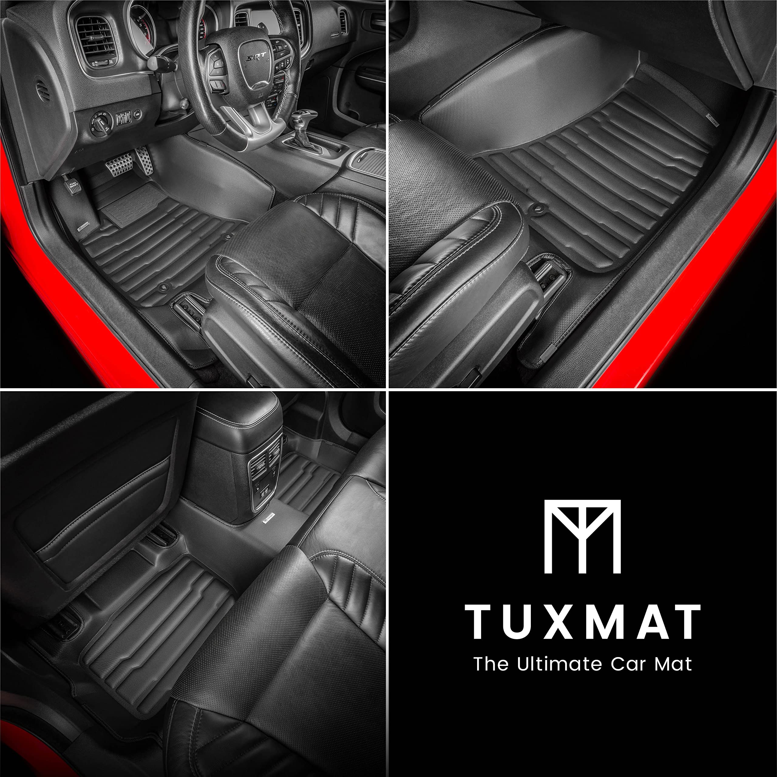 TuxMat Custom Car Mats For Dodge Challenger (2015-2023 RWD) - All Weather Floor Liners - View #6