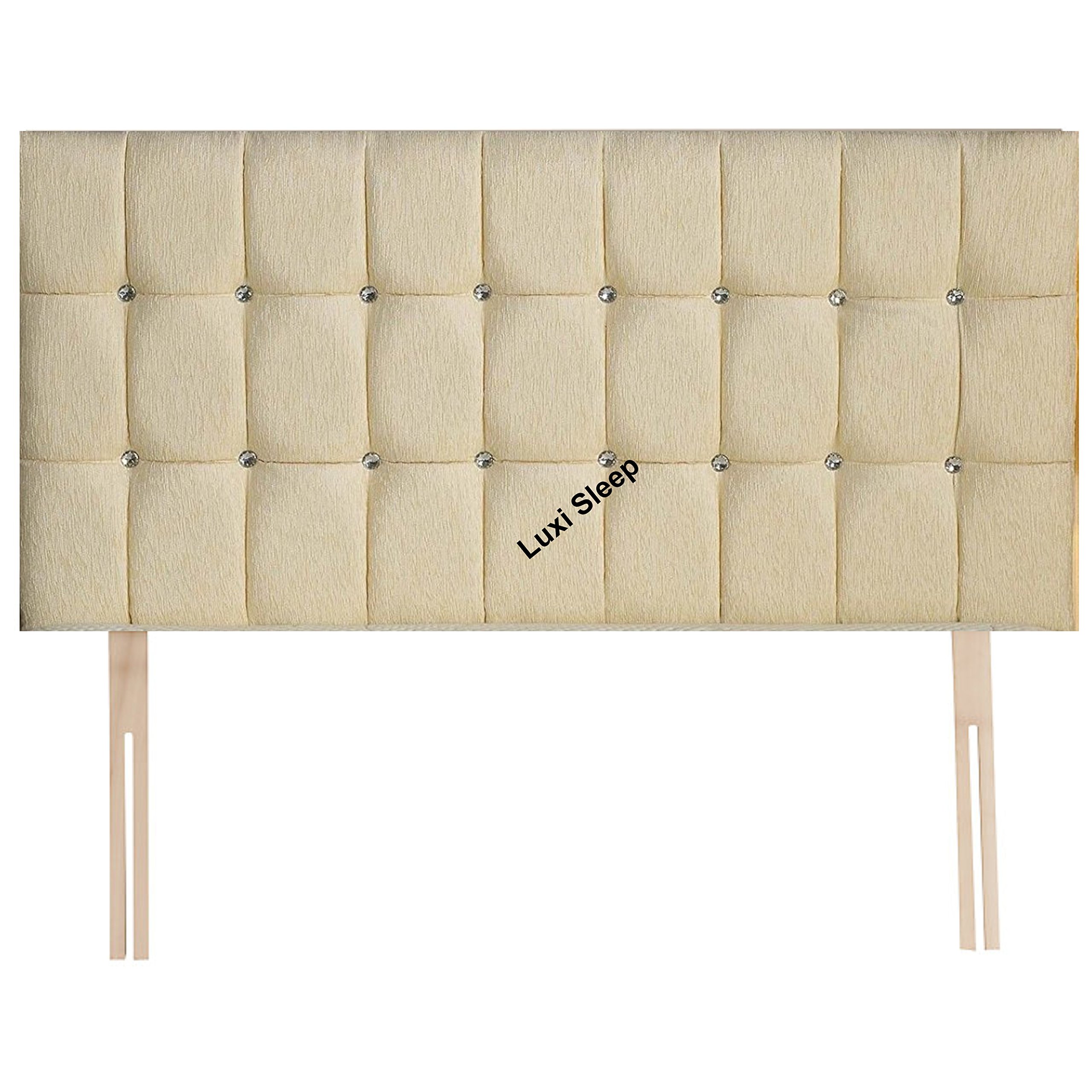 Luxi SleepFauxLeather Headboard Diamantes 3ft,4ft,4ft6,5ft,6ft (4ft, pink)