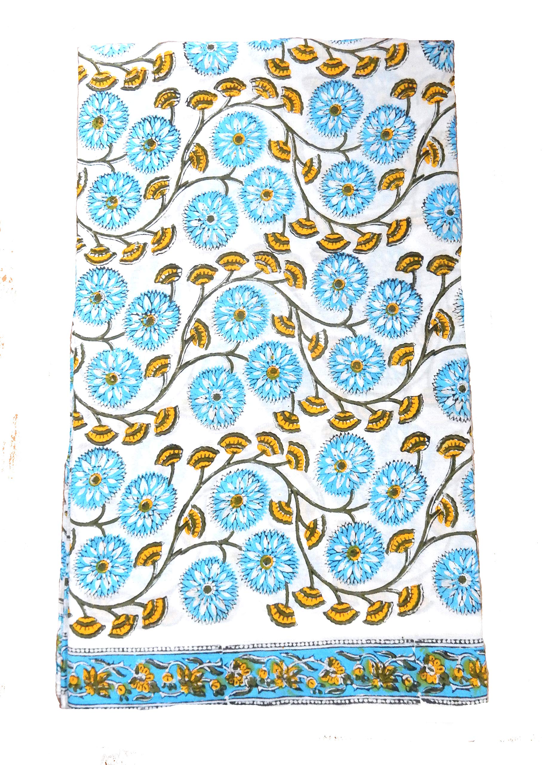 Indian Handmade By The 5 Yard Hand Block Print 100% Cotton Fabric For Cloths Dress Material Soft Cotton fabric Jaipuri Print Fabric,sanganeri print Fabric