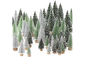 30 Mini Christmas Trees, Artificial Christmas Tree Bottle Brush Trees for Home Christmas Decor
