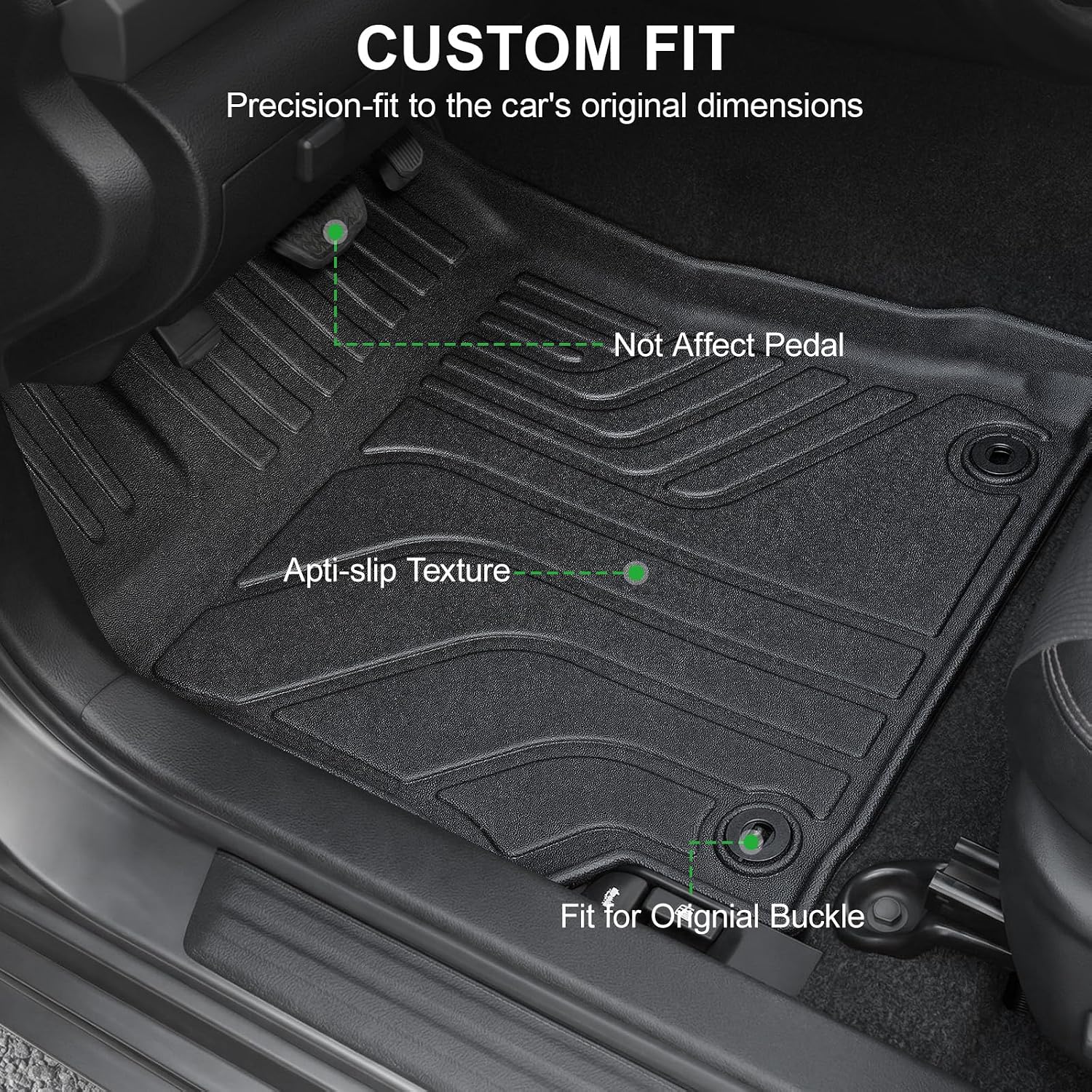 Floor Mats for 2012-2017 Toyota Camry, TPE All Weather Durable Floor Liners for Toyota Camry Accessories