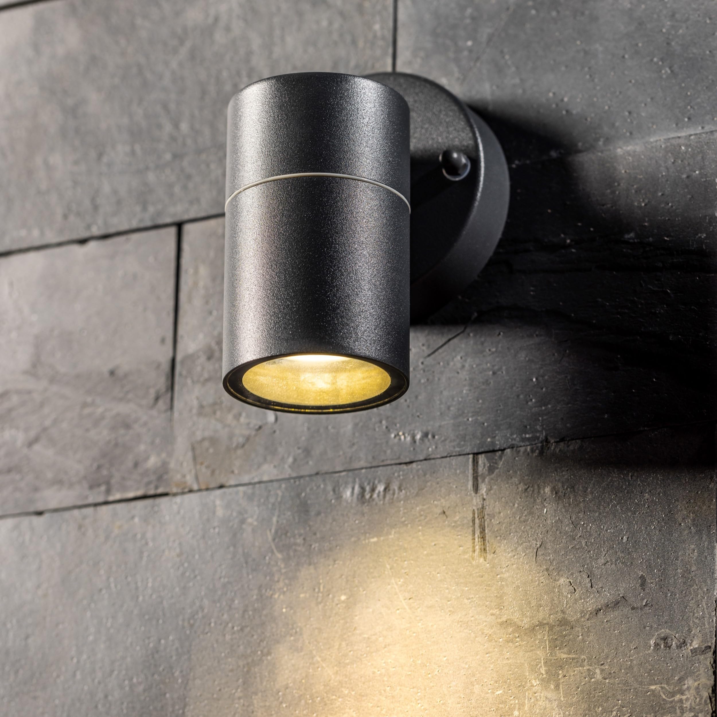 CGC Lighting Stainless Steel Outside Outdoor Wall Light LED GU10 Up or Down Mounted IP44 (Grey)