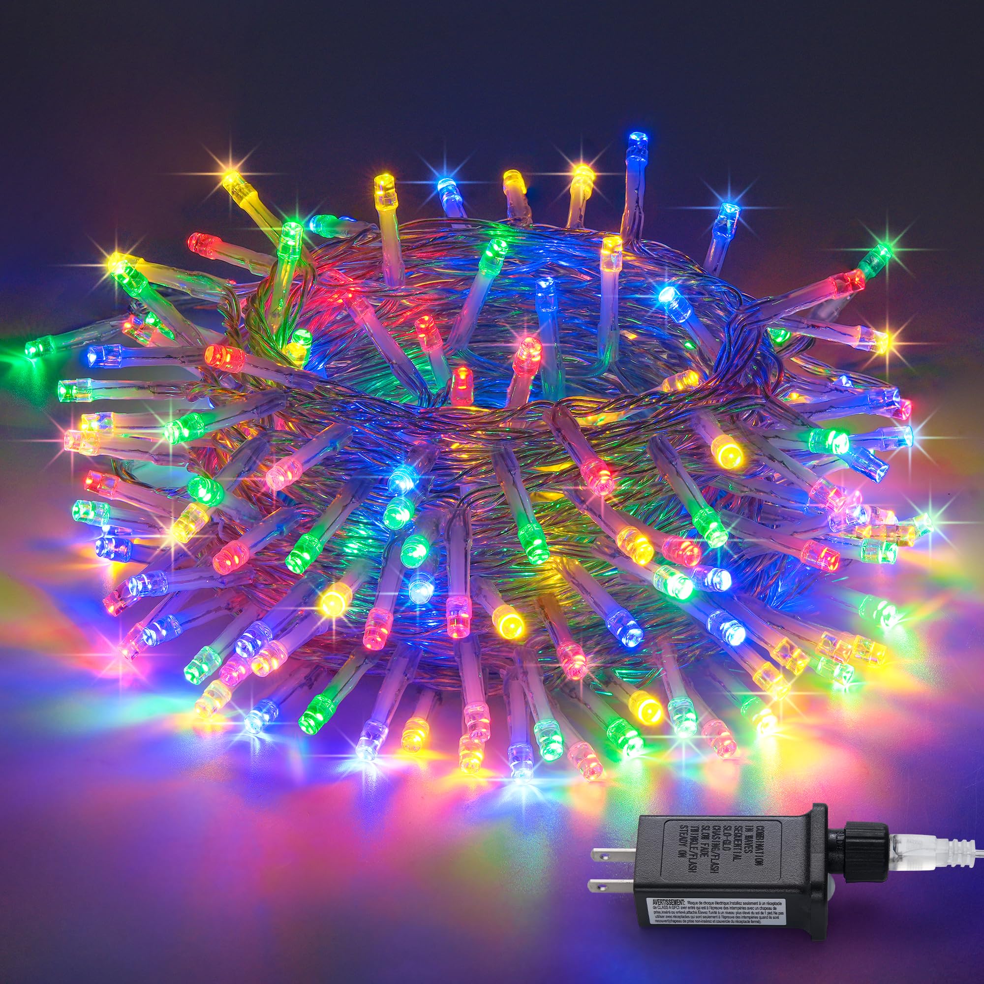 JMEXSUSS 300 LED Multicolor Christmas Tree Lights 8 Modes Colored String Lights Indoor Outdoor Multicolor Christmas Decor Lights Plug in for Christmas Tree Room Party DecorationGlobal Recycled StandardGlobal Recycled StandardGlobal Recycled Standard