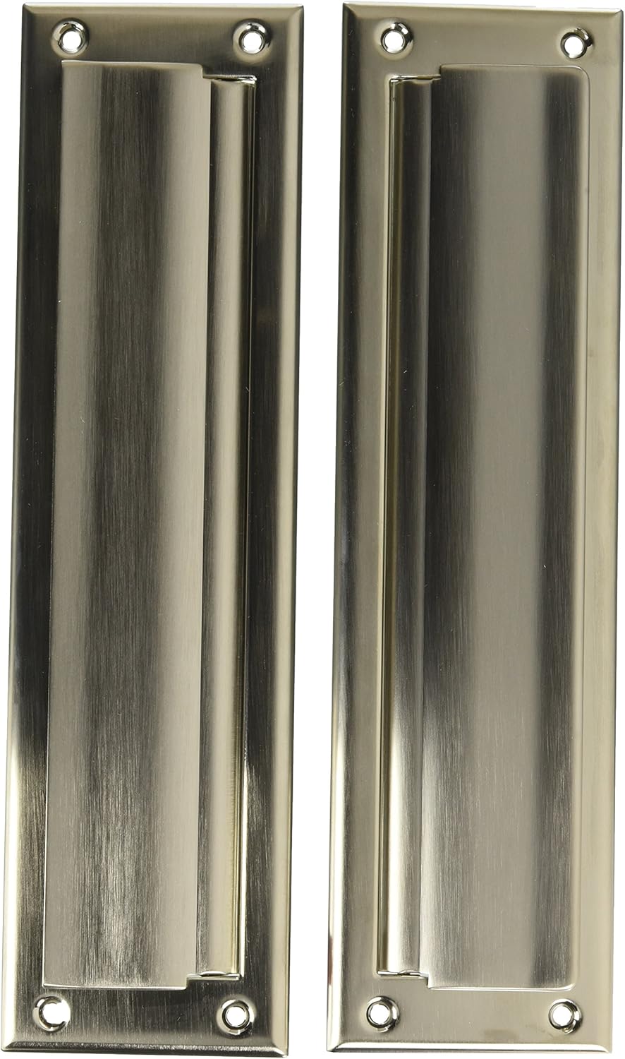 Baldwin 0014056 Letter Box Plate, Lifetime Satin Nickel