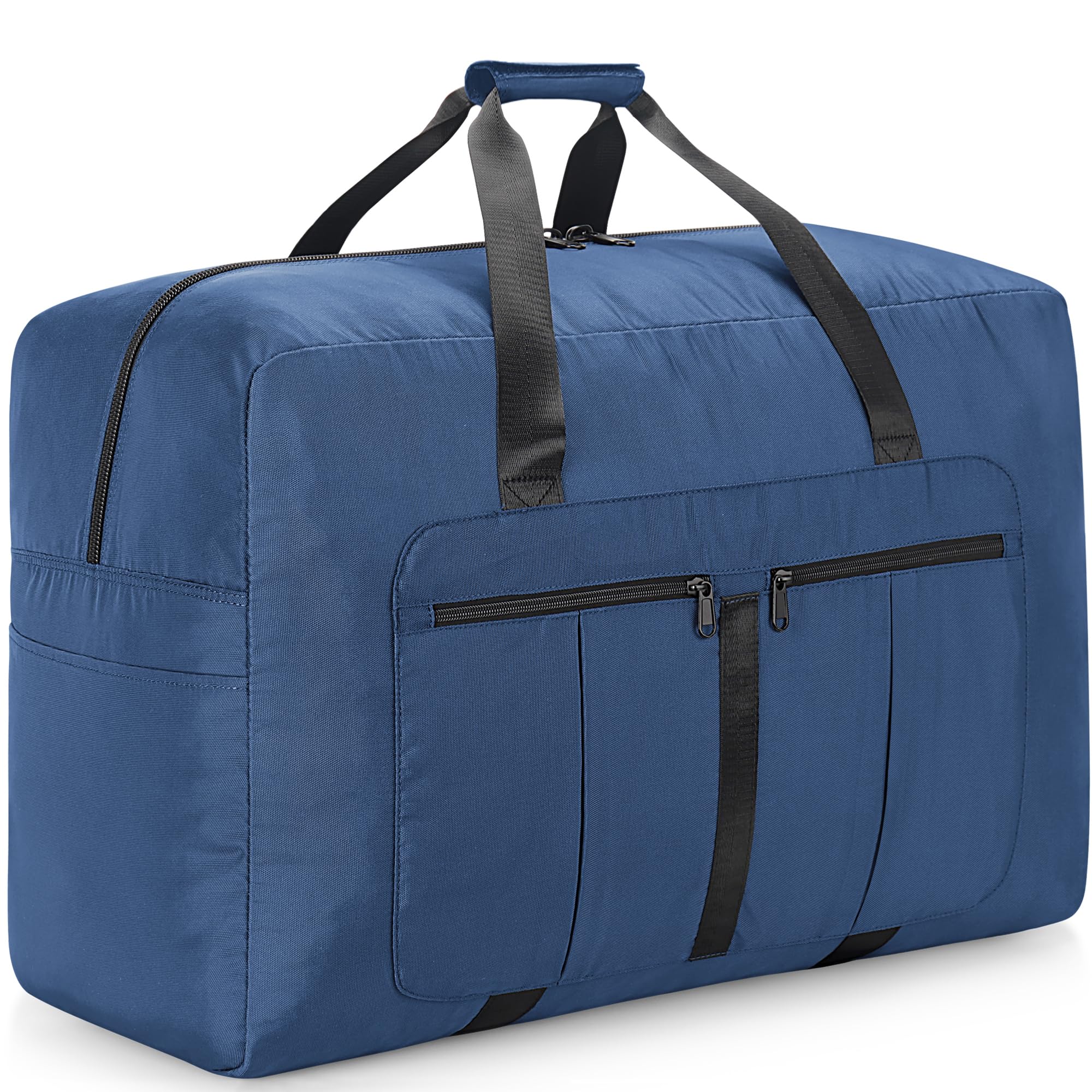 YOUNGOA Große Reisetasche für Herren & Damen, 110L Faltbare Reisetaschen Groß, Wasserdicht Weekender Saunatasche Sporttasche Travel Duffle Bag Handgepäck, Blau