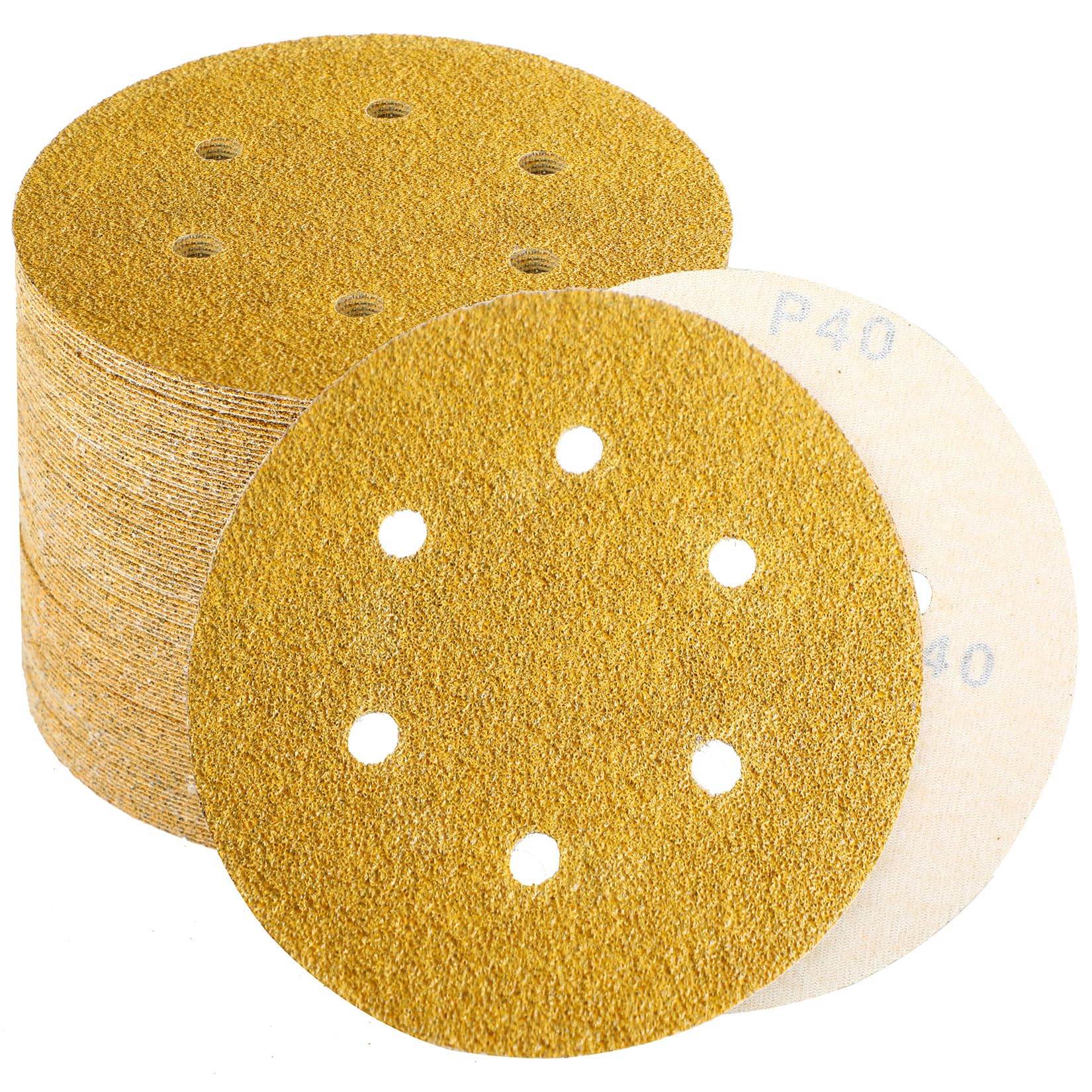 80 Grit Sanding Discs - 100 Pack for Orbital Sanders -12