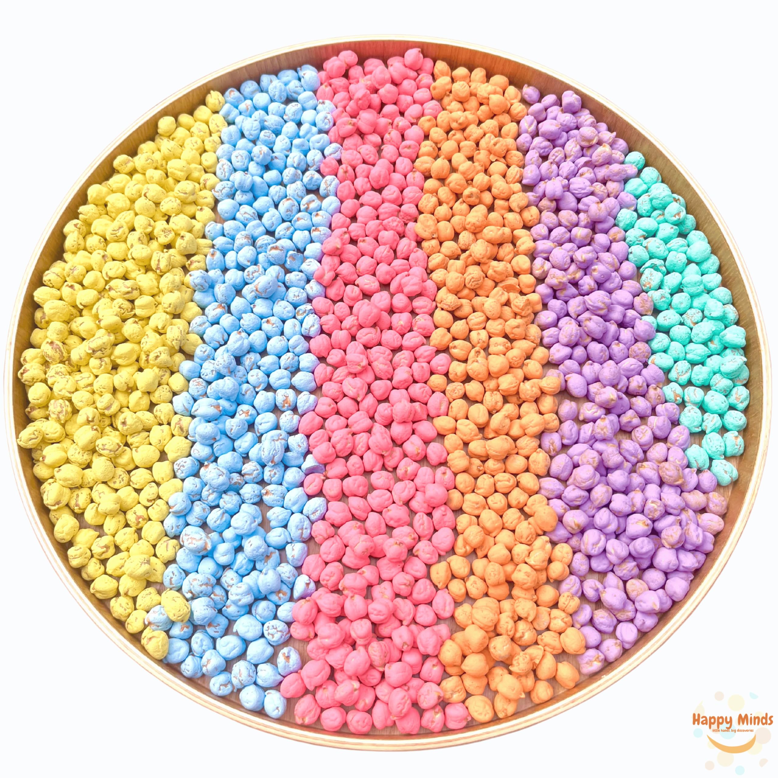 Happy Minds Pastel Chick Peas (4 Cups), Easter Sensory Bin Filler, Mermaid Sensory Bin Filler, Princess Sensory Bin Filler, Sensory Bin Filler, Colored Chickpeas.