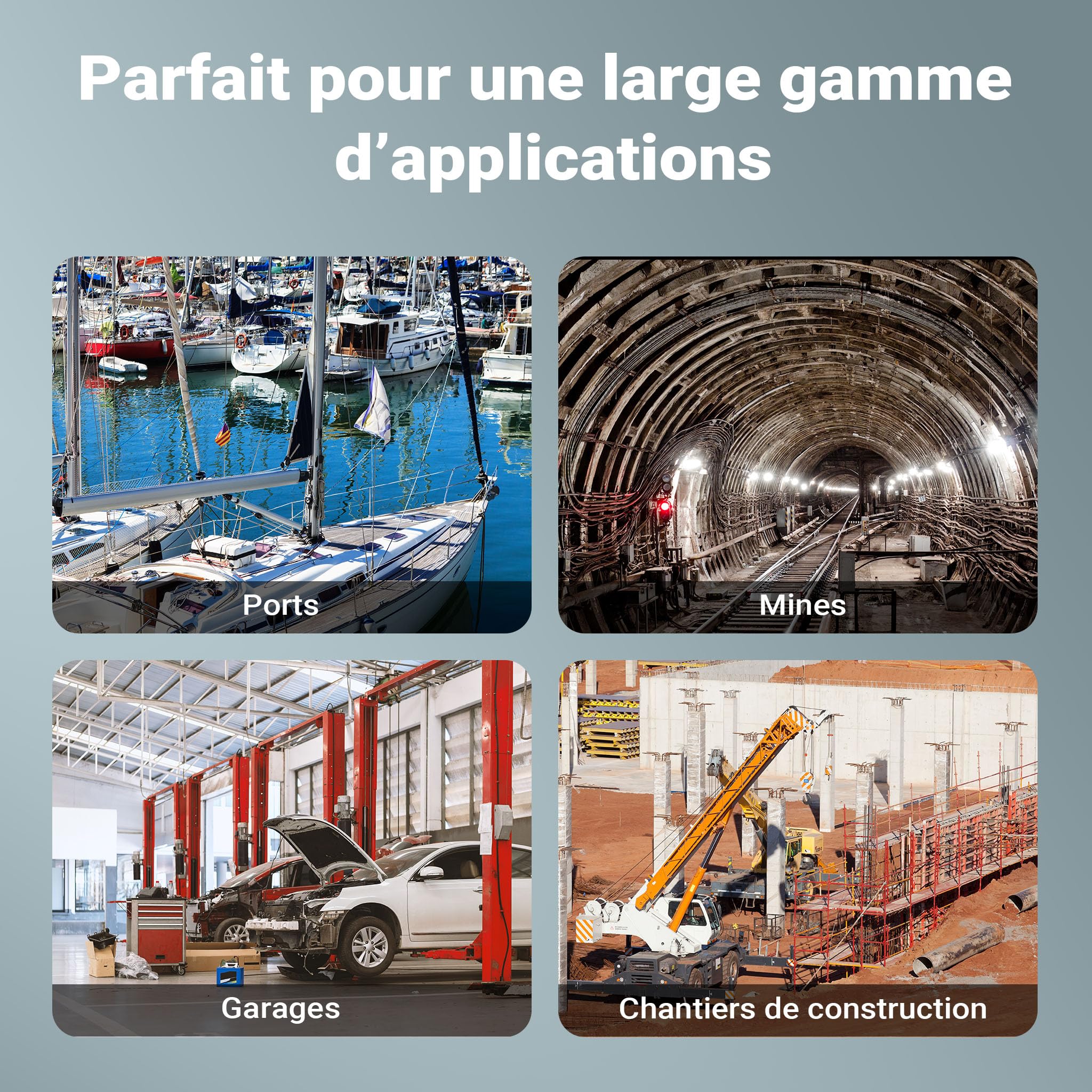 Wiltec Palan à chaîne manuel à levier VM0.5 – 0,5 t x 1,5 m – en Aluminium – Hauteur de levage standard 1,5 m – Palan mécanique de levage
