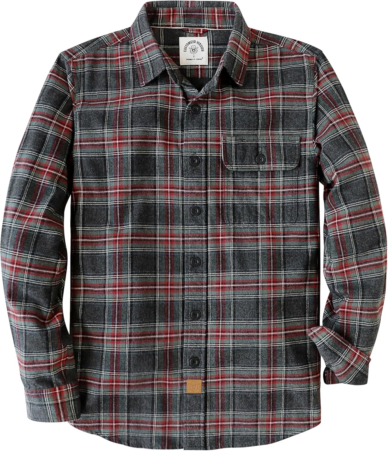 Dubinik®Mens Flannel Shirts Long Sleeve Flannel Shirt for Men Warm Casual Soft Cotton Button Down Plaid Mens Flannel Shirt