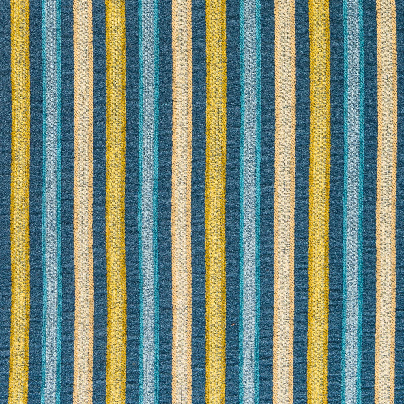 DWELLSINDIA Striped Fabric Design Self Adhesive Wallpaper Peel & Stick, Waterproof, Scratch Resistant, Laminated (41cm x 244cm, Teal & Yellow)