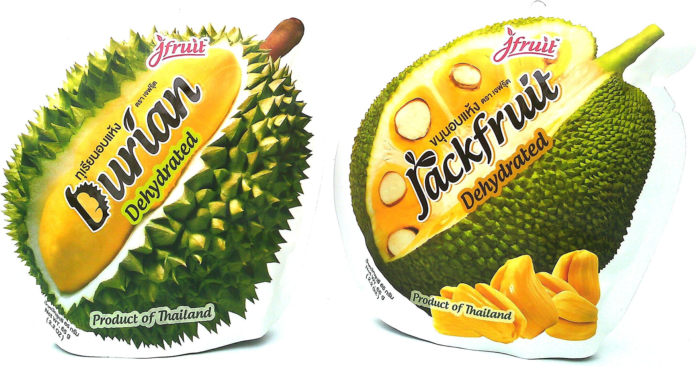 Dehydrated Products Fruit Snacks ''J Fruit 1 Pack'' (2 Piece/ Durian and Jackfruit)