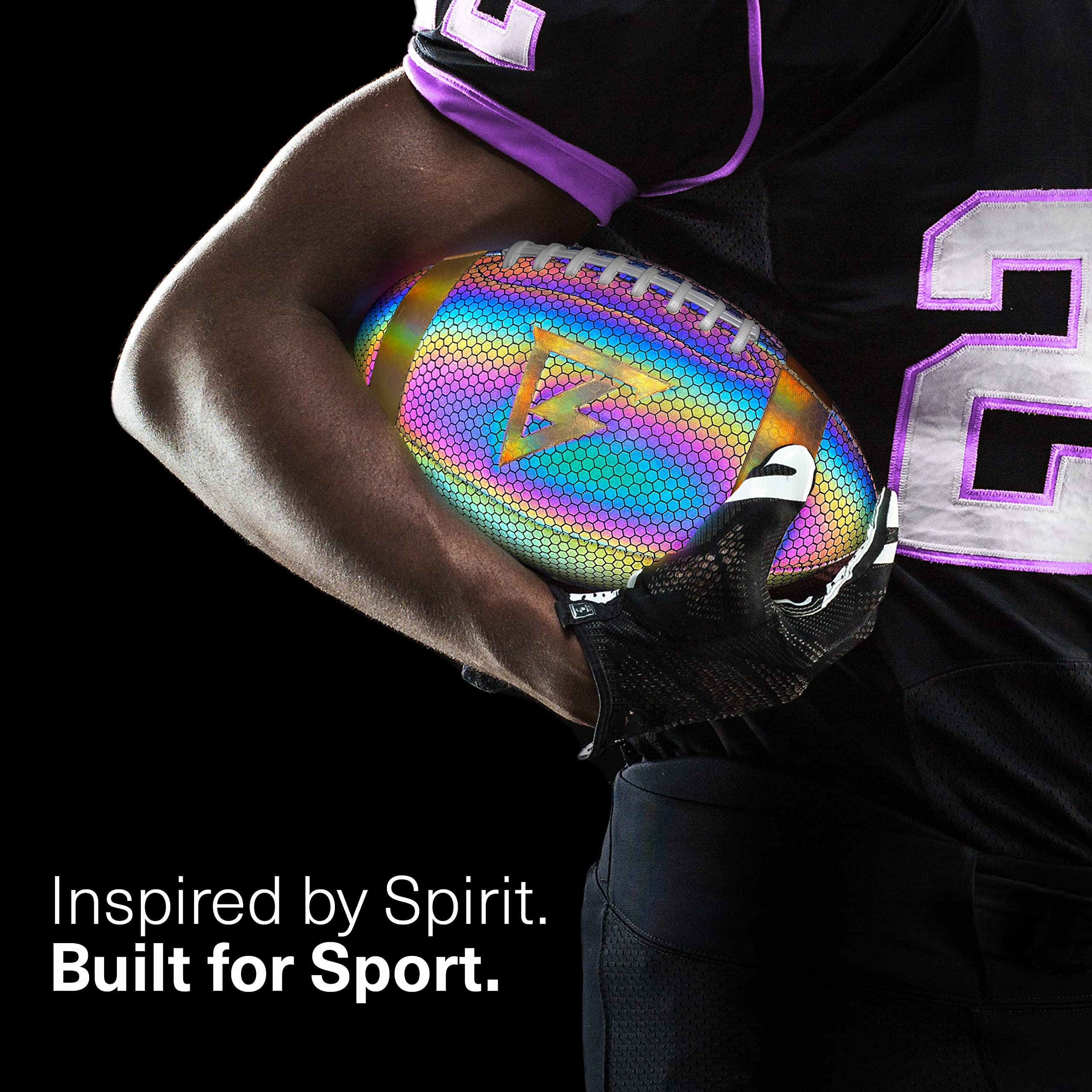 BRIGHT™ Fútbol Americano - Reflectante- Holográfico - Brilla en la Oscuridad - Niños y Adultos - Unisex