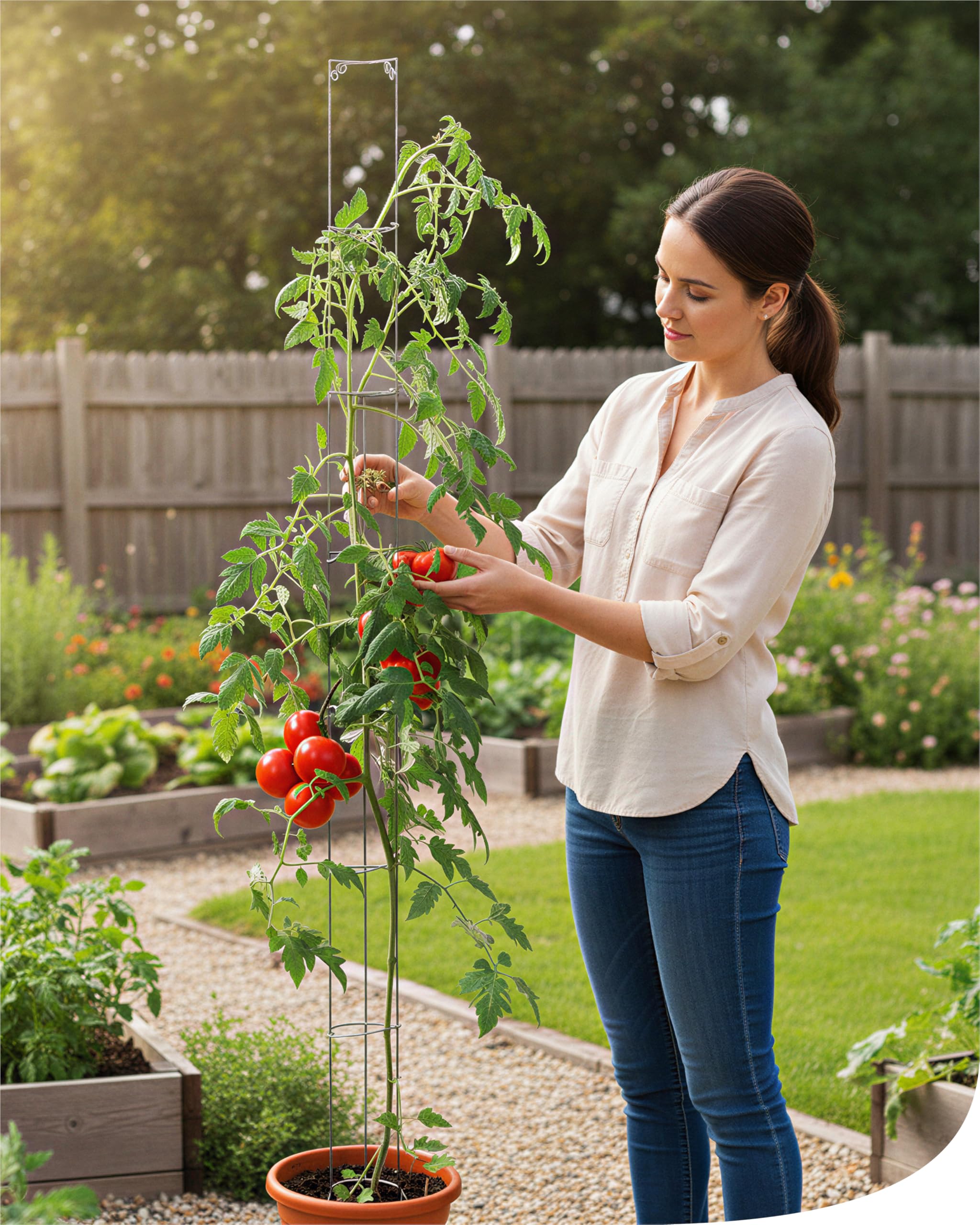 Bellissa Lot de 5 tours à tomates – Support pour tomates et concombres – Support pour planter des légumes – Ø 9 cm, hauteur 160 cm