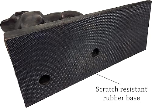 Miniatura 4 de Lulu Decor, Tope de puerta de perro de hierro fundido, topes de puerta de peso 5 libras (negro)