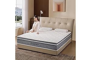 12 Inch Firm Memory Foam and Spring Hybrid Mattress, Queen Size, Medium Firm Feel