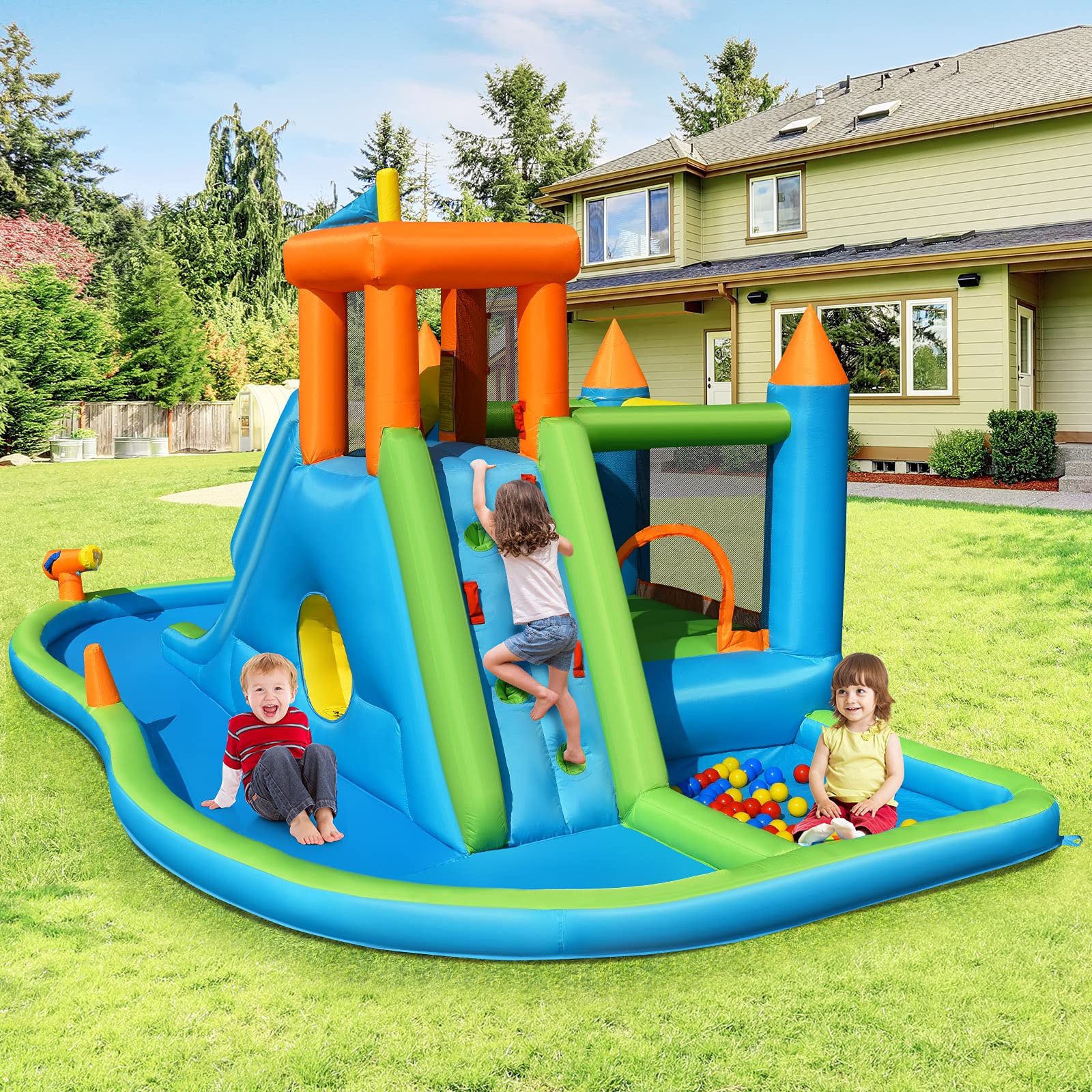 Buy BOUNTECH Inflatable Water Slide, 8 in 1 Water Bounce House Giant