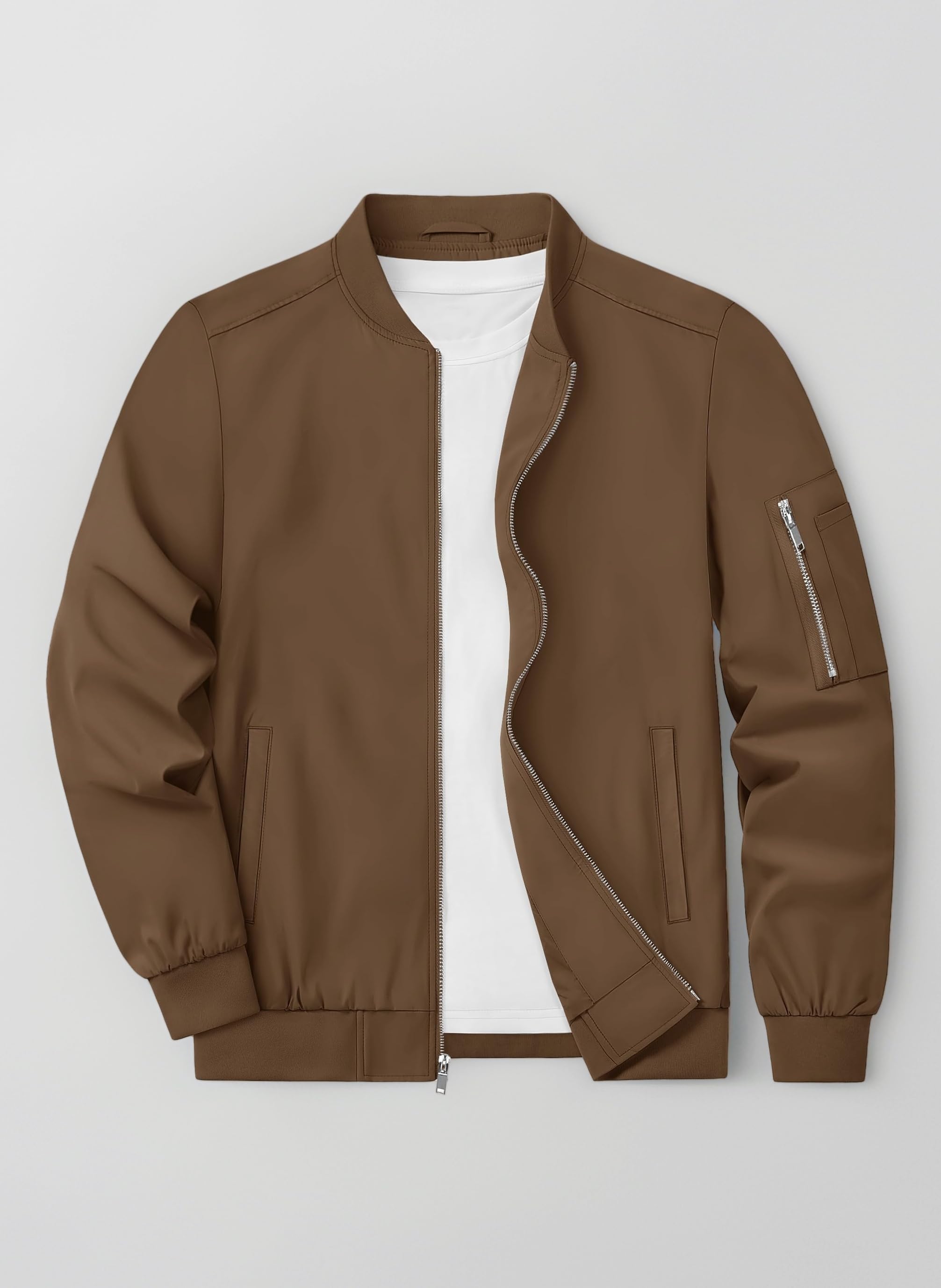 Mens Lightweight Jacket Casual Bomber Jackets Military Windbreaker with Multi Pockets