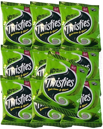 Twisties Sour Cream & Chives Snacks Pack of 10 x 20g Bag A Whirlwind of Flavour in Every Bite! By From FIJI