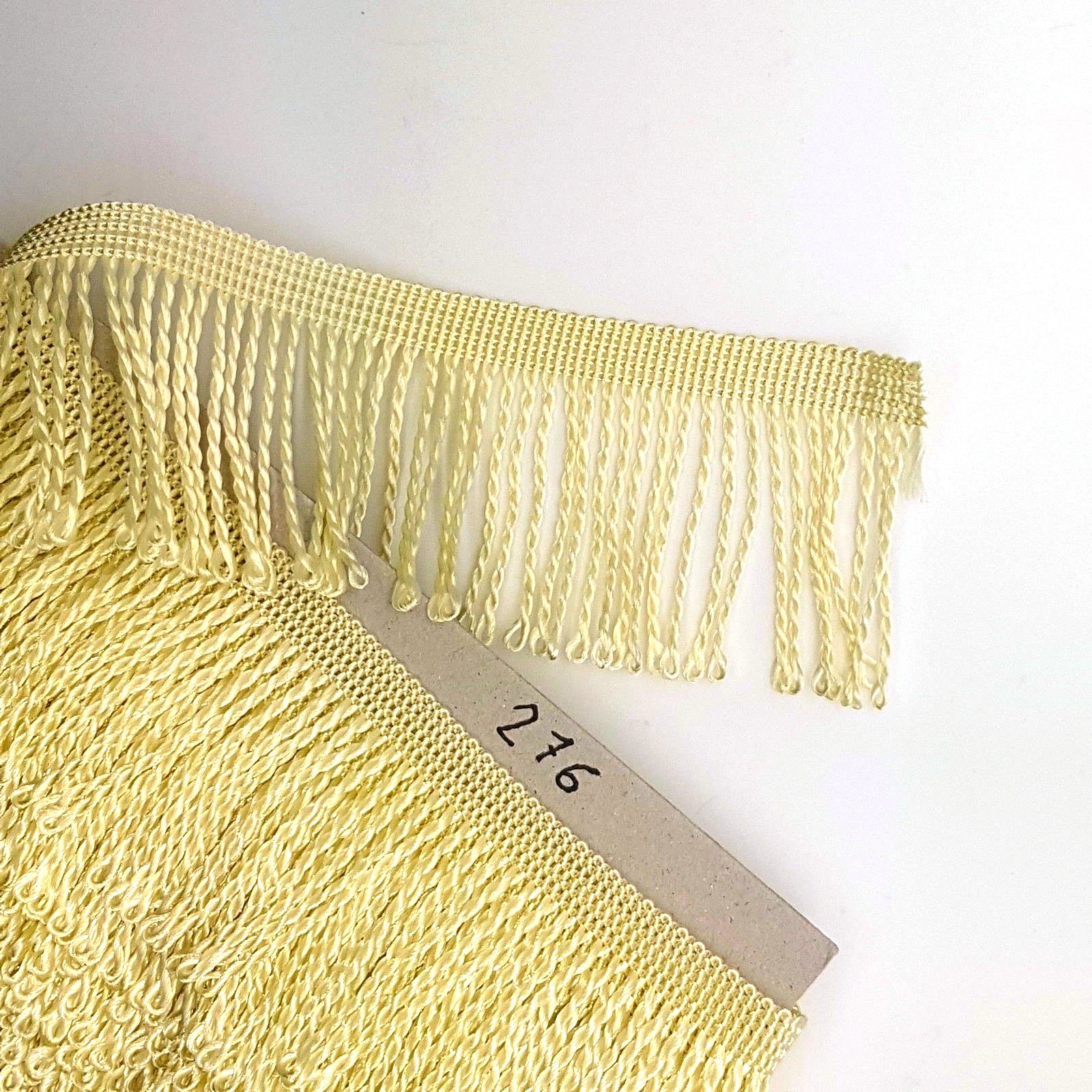 Fringe Tassel Trim, 5 metres x 60 mm Wide for Dance Dresses, Curtains, Lamps, Trimmings, Bags, Costumes, DIY (Light Tan 276)