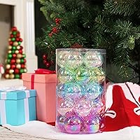 Vista 7 de MOONET 25 bolas de decoración de Navidad de 2.64 pulgadas, inastillables, de colores, transparentes, para festivales, bodas, hogar, fiestas