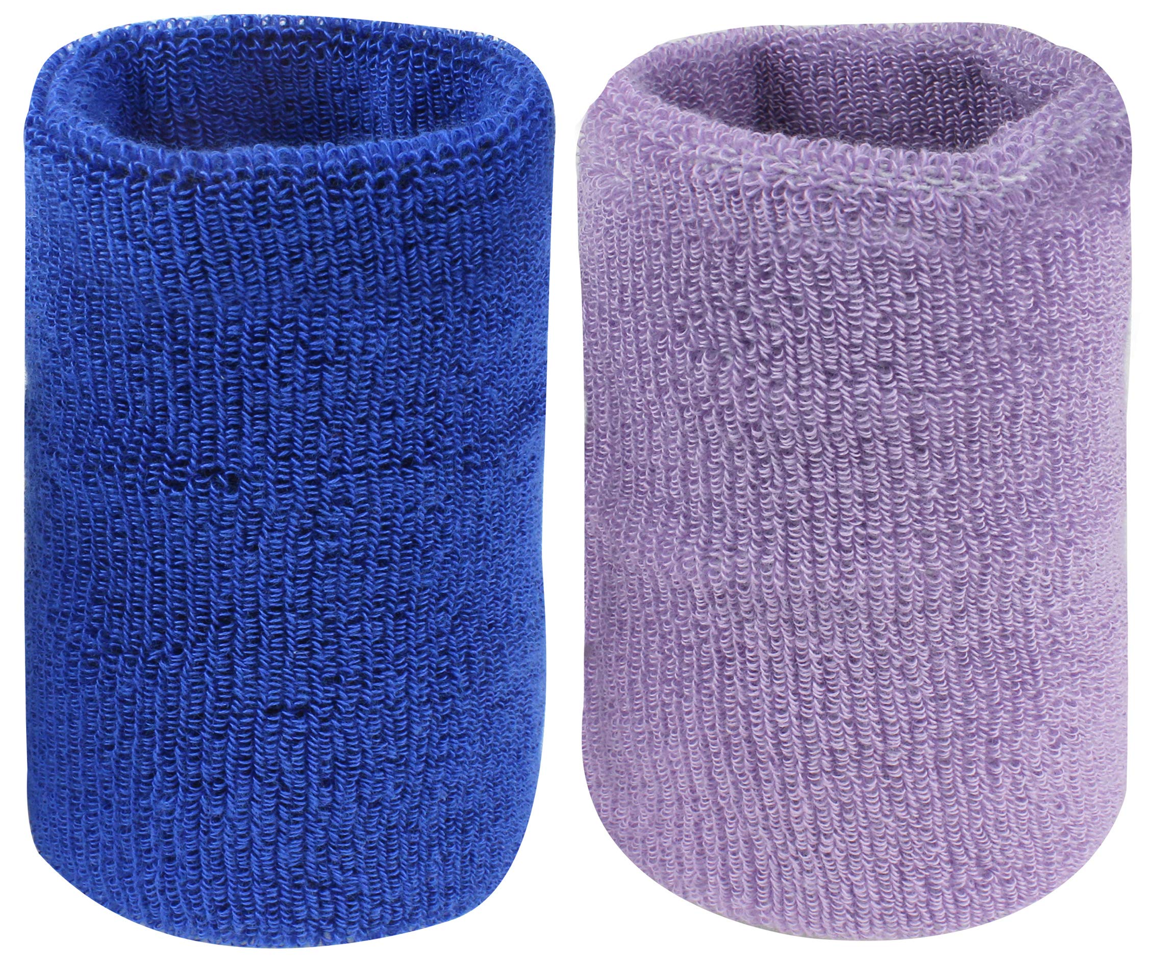 Neska Moda Unisex Navy and Purple Pack of 2 Cotton Wrist Band-image-41