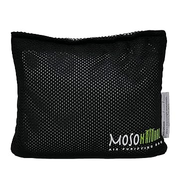 MOSO NATURAL Air Purifying Bag for Cars, Trucks and SUVs. Bamboo Charcoal Air Freshener, Deodorizer, Odor Eliminator, Odor Absorber, Fragrance Free 300g