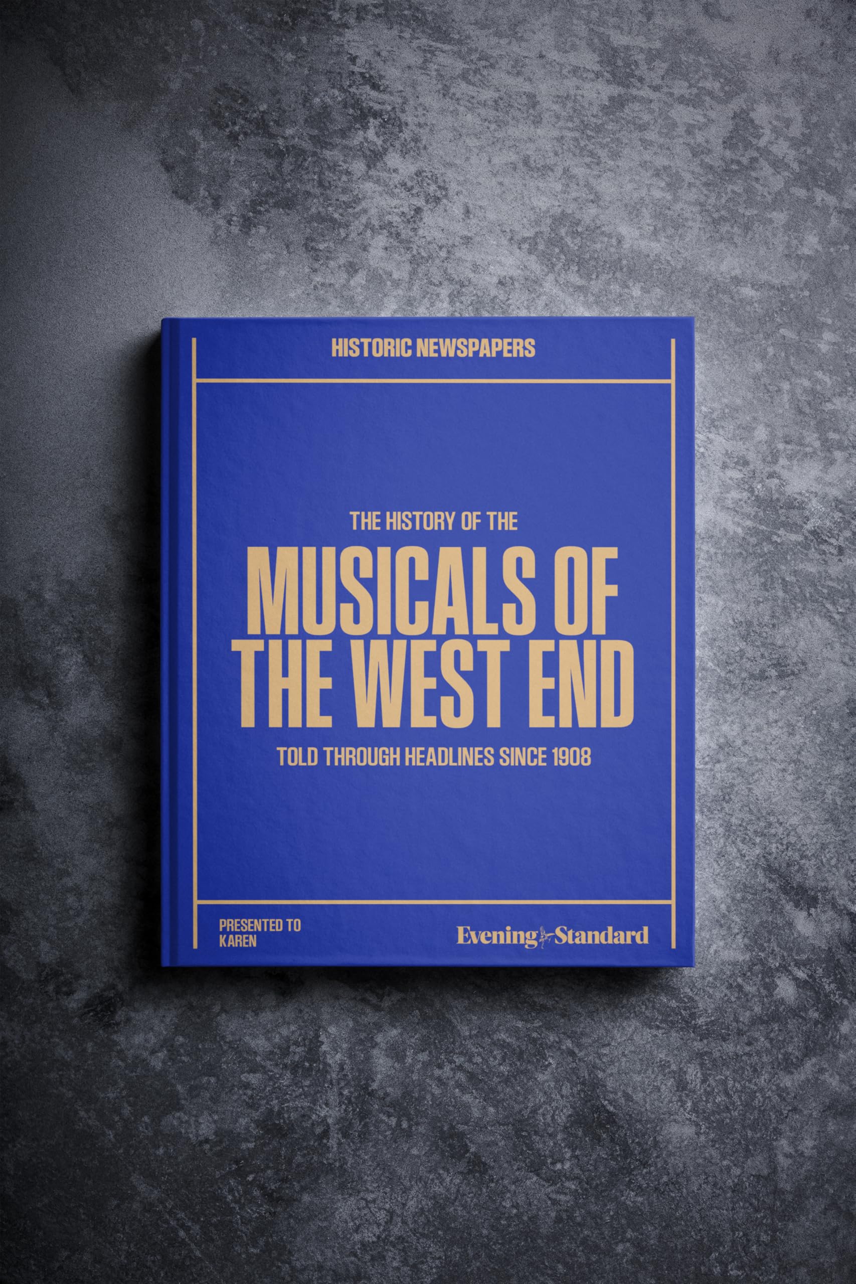 Historic Newspapers - Music Newspaper History Book, Icons and Legends of Music Gift - Keepsake Books - for Music Lovers (West End Musicals) — image 1
