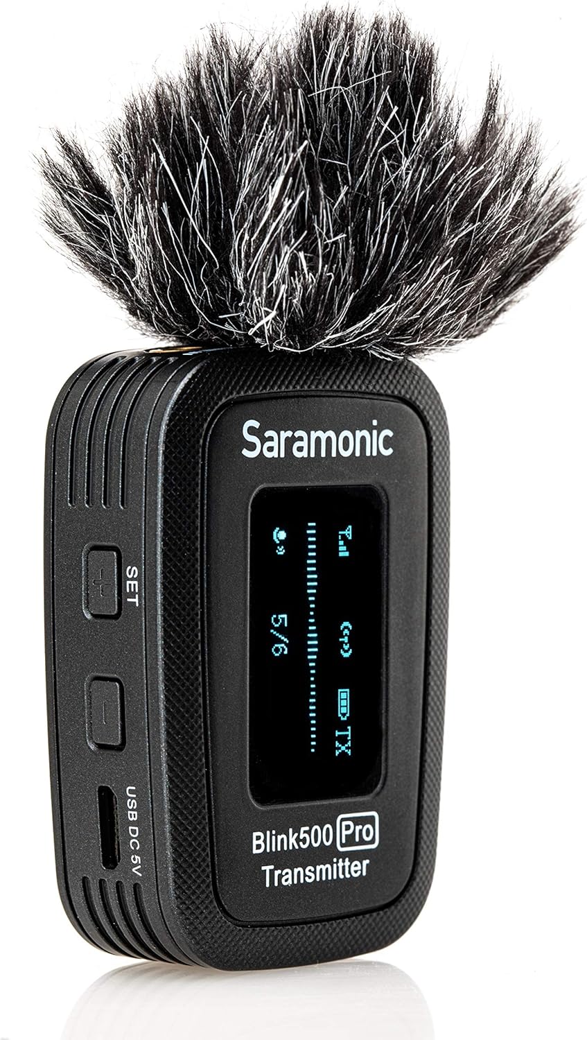 Saramonic Advanced 2.4 GHz Wireless Clip-On Microphone System with Lavalier & Dual-Channel Receiver for Cameras, Mobile Devices and More (Blink 500 Pro B1), Black,1x TX - TRS/TRRS, BLINK500PROB1