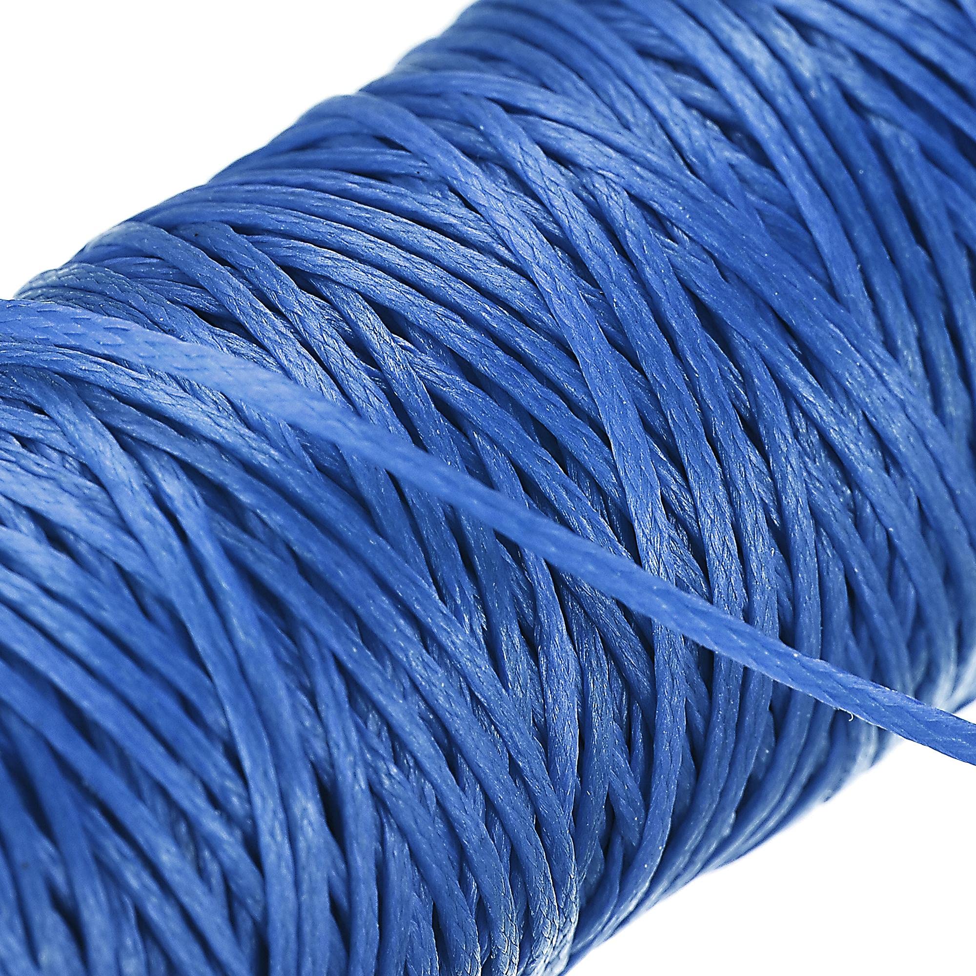 sourcing map Filo cerato, 280 metri, 0,8 mm, 150 D, in poliestere cerato, piatto, per cuoio, cucito, tessitura a mano, rilegatura di libri, decorazione domestica, grigio blu