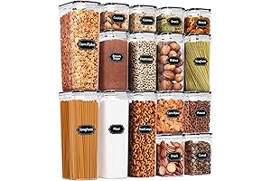 PRAKI Airtight Food Storage Containers for Kitchen Organization and Storage