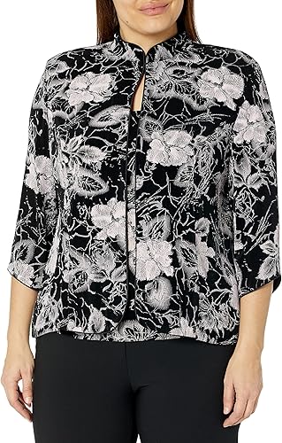 Alex Evenings Conjunto de top y chaqueta para mujer