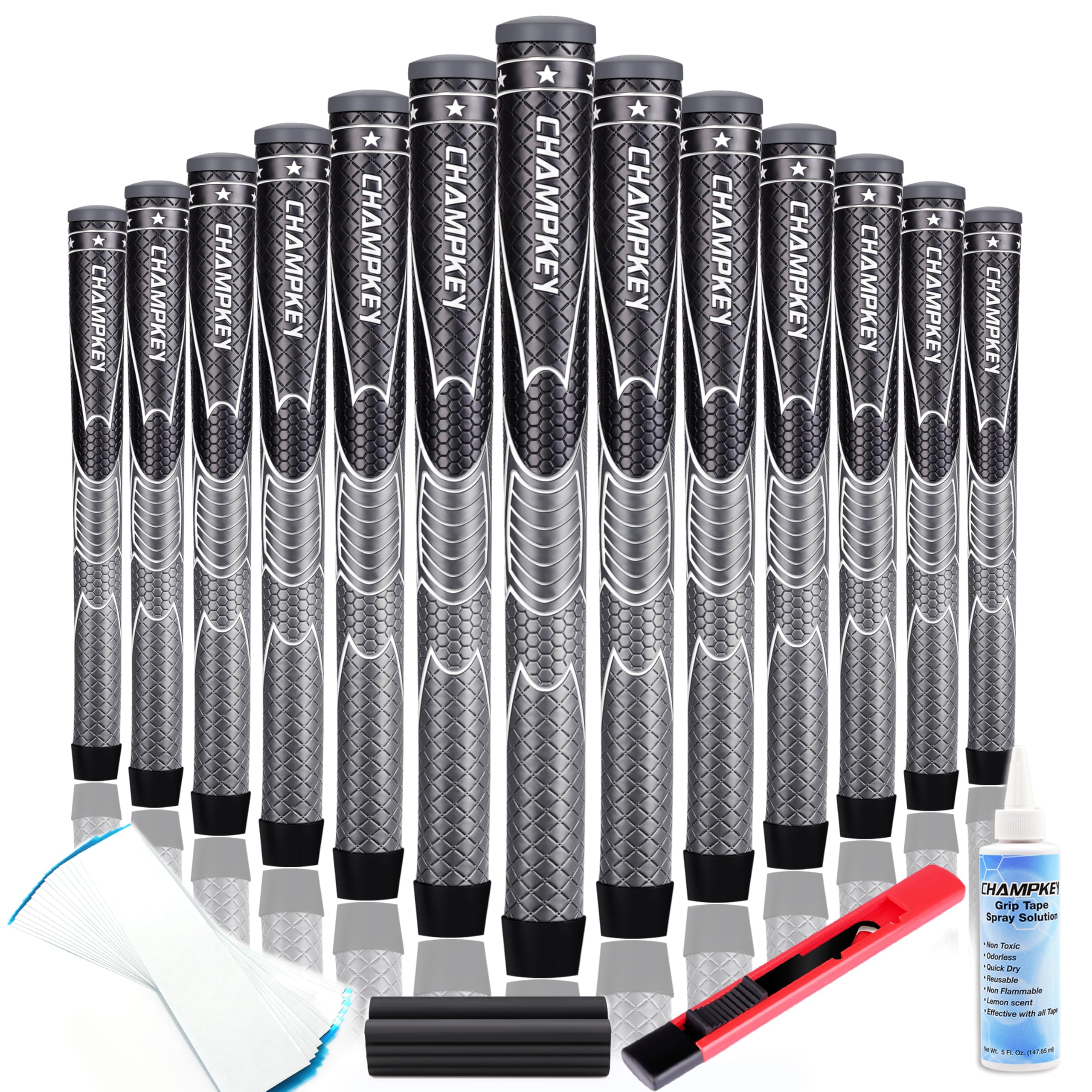 Amazon.com: CHAMPKEY Polymer Golf Grips Set - 13 Grips with 15