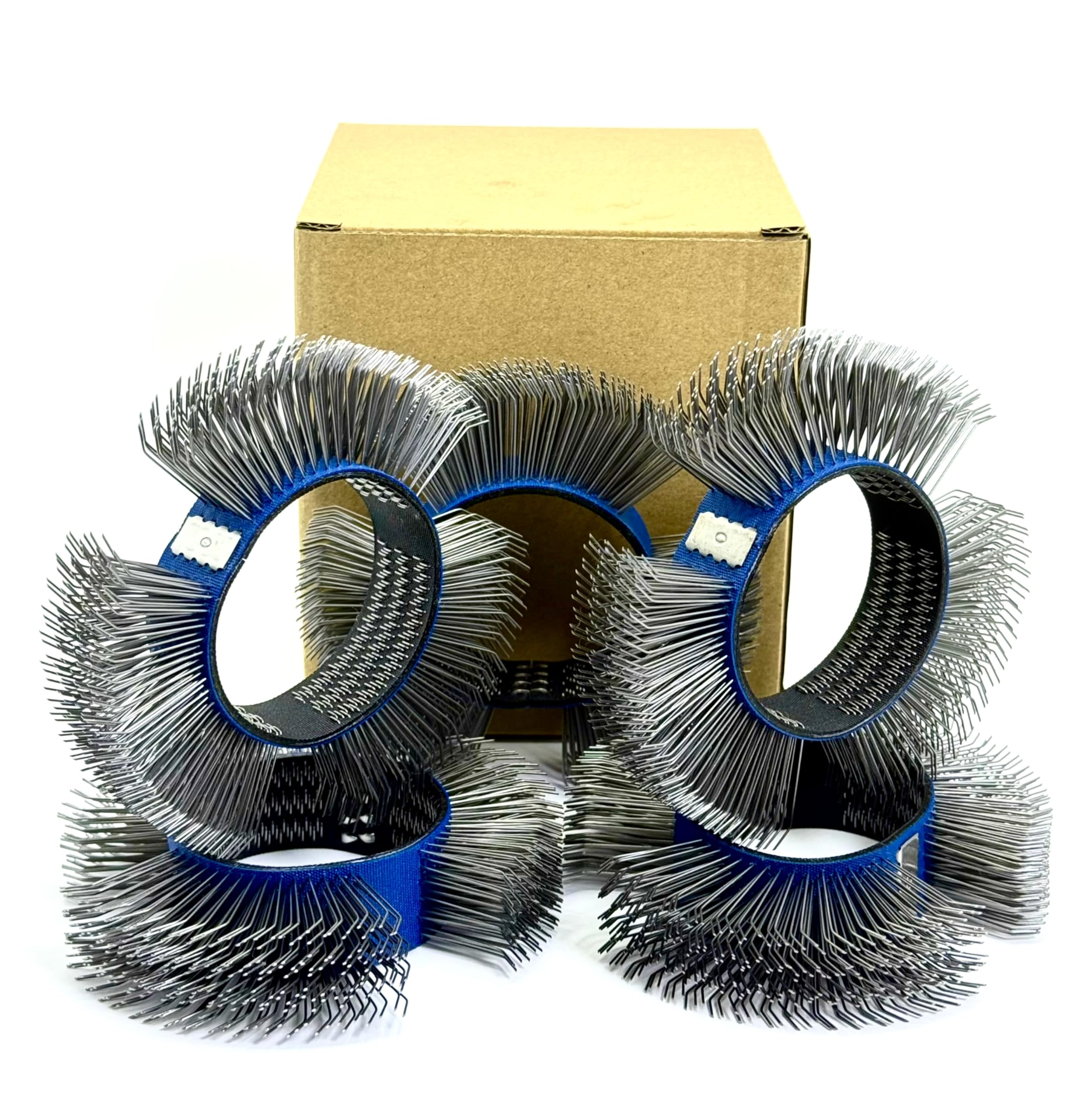 BürstenBänd 23mm Breite, Mittel Drahtbürste, 5 Stück | 0,5mm Kohlenstoff-Federstahl, Bristle Blasting Bänders, Korrosions und Rost Entfernung