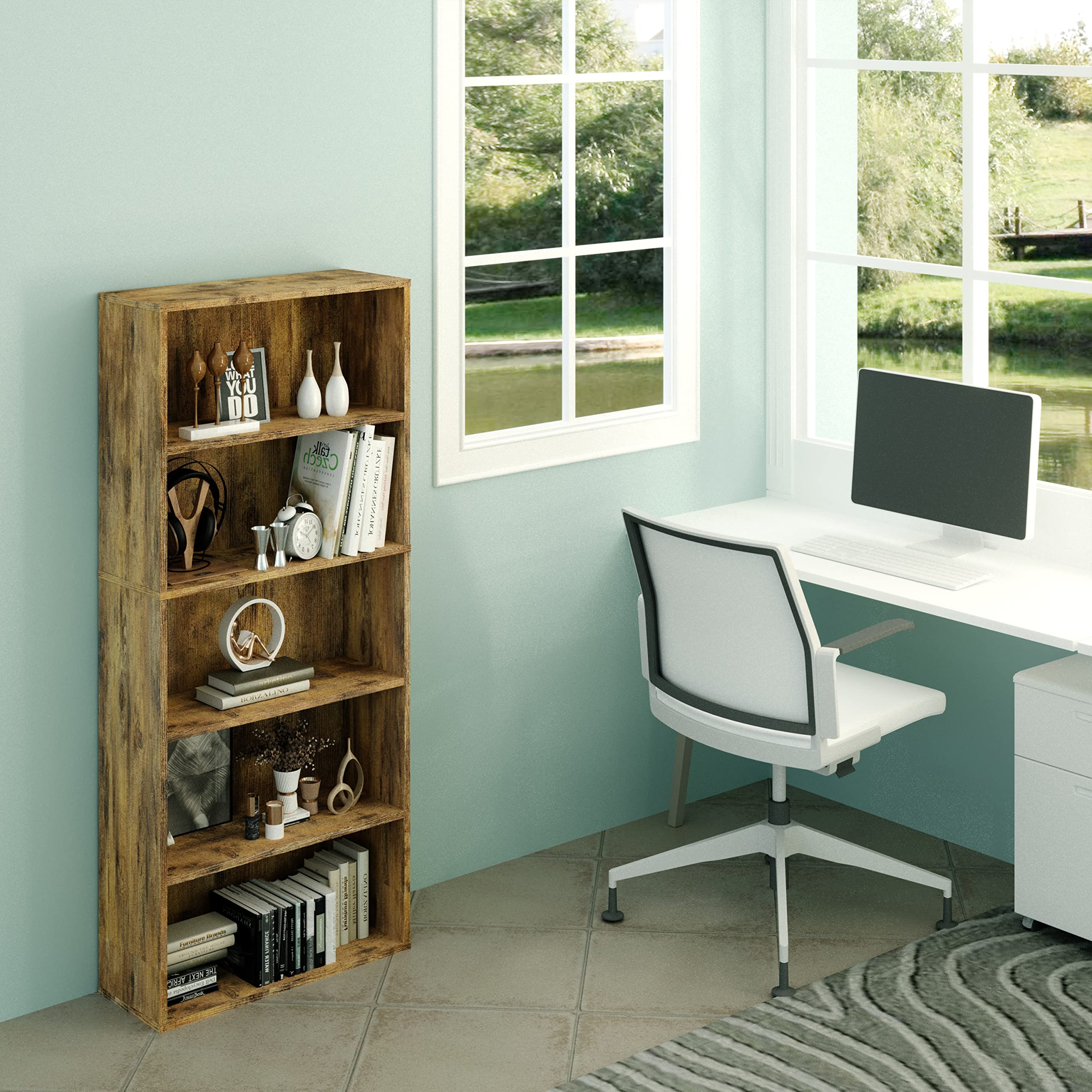 Tangkula 9-Cube Bookshelf, Freestanding Open Bookcase, Modern Cube Storage With Anti - View #9