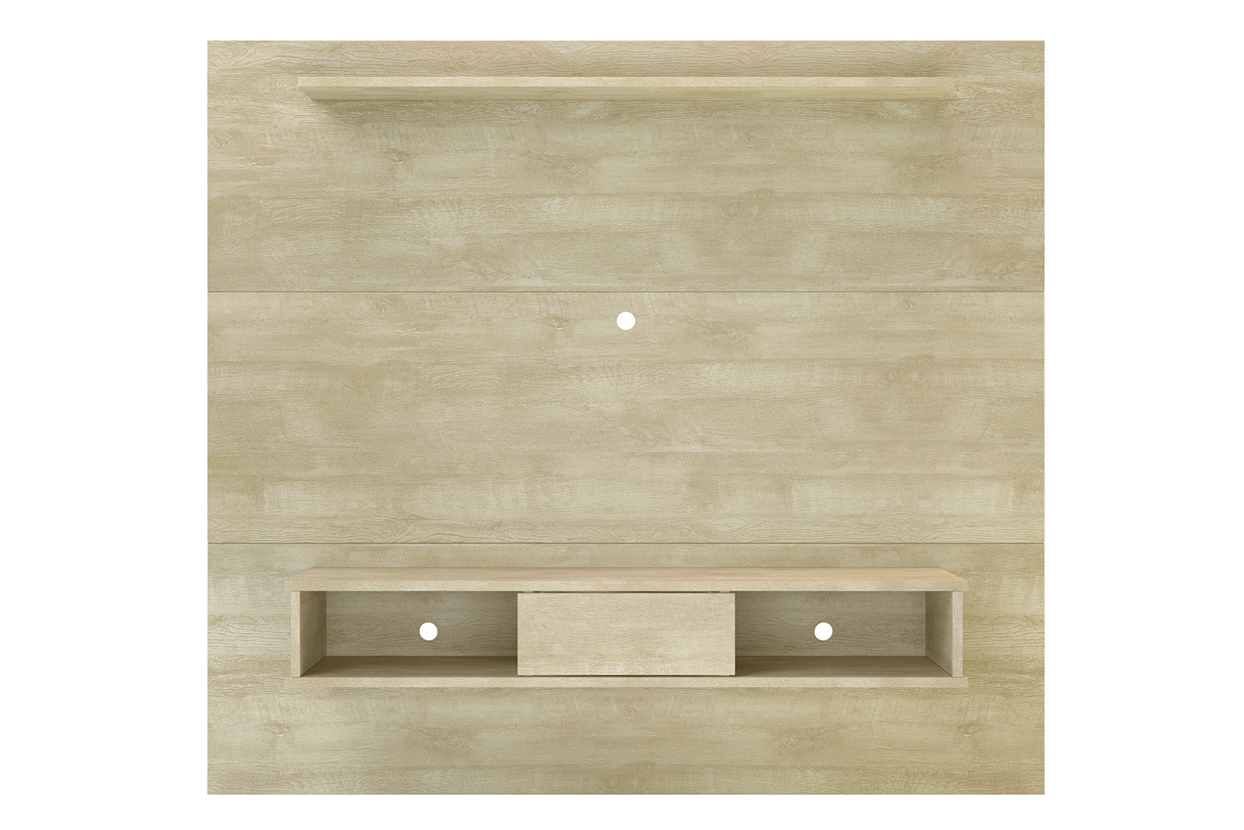 Midtown Concept 65 inch 2-Shelf, 70-inch Board for Flat Screens, Mid Century Modern Floating Entertainment Center, TV & Media Furniture, Wood Television Stand for Bedroom and Living Room, Sand