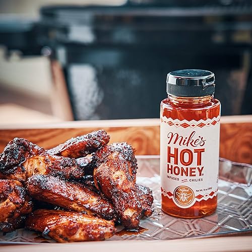 Miniatura 3 de Mike's Hot Honey Botella de 10 onzas (paquete de 4) de la marca #1 de miel caliente de Estados Unidos. Miel caliente natural infundida con chiles,