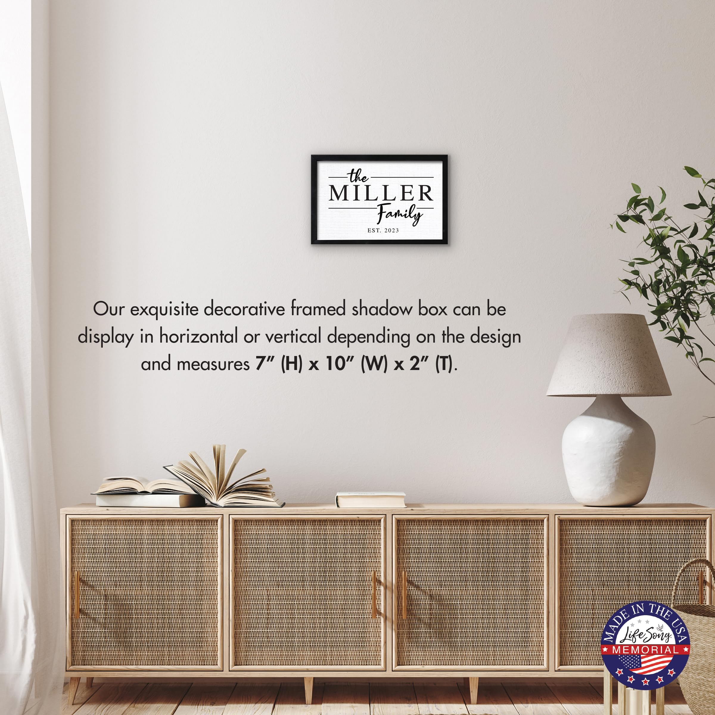 Lifesong Milestones Custom Family Name Signs Personalized Last Name Sign for Home and Wall Decor 7x10 (The Miller Family)