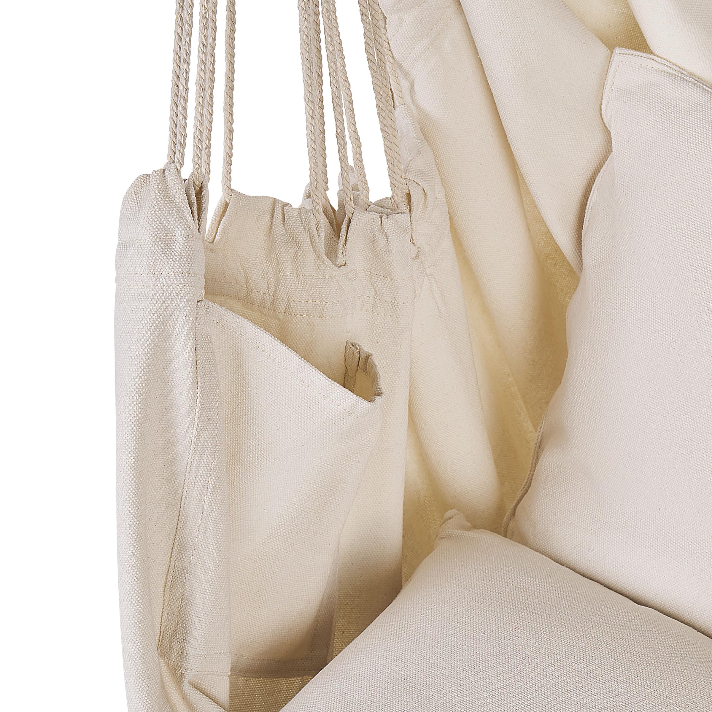 Silla Colgante de algodón poliéster Beige Columpio Hamaca Boho Interior Exterior Bonea